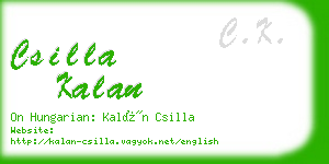 csilla kalan business card